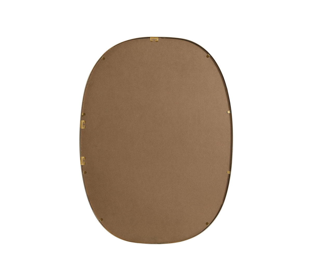 Sabine Metal Curved Oval Wall Mirror, Brass, 36" x 27"