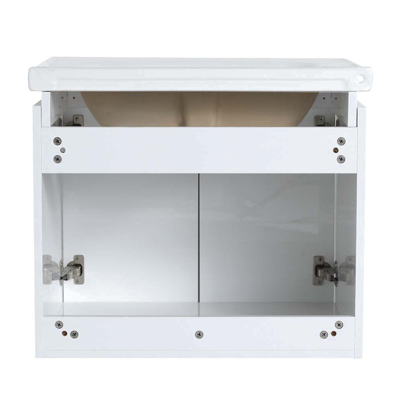 Navdeep 23.82'' Single Bathroom Vanity with Ceramic Top