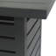 Foyer rectangulaire en fer 30 000 UBF avec espace de réservoir fermé - l 45,00 po x P 42,00 po x H 24,52 po, noir, facile à assembler