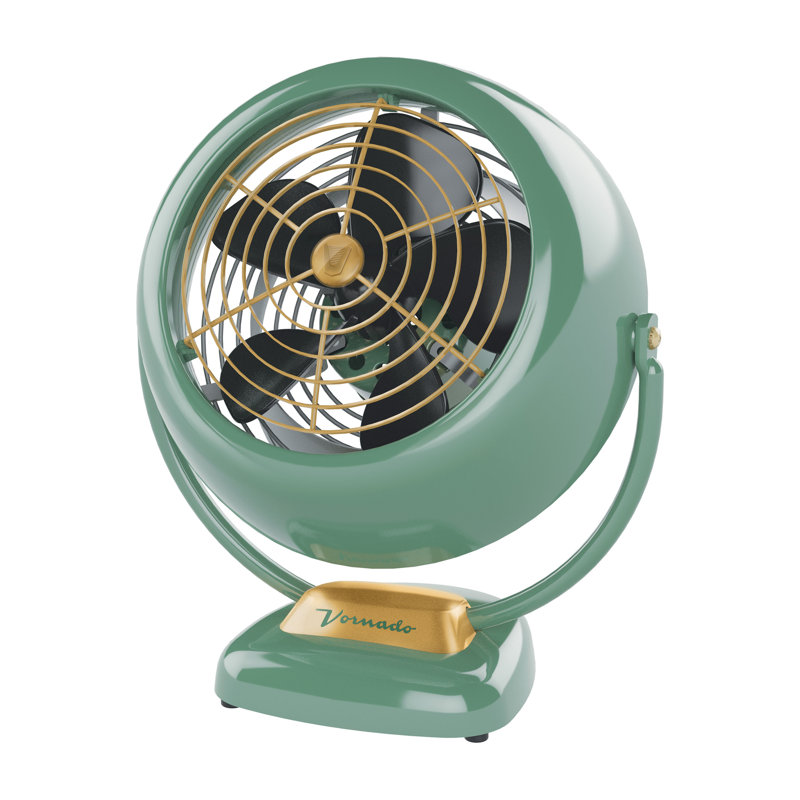 Timeless Vornado VFAN Vintage Whole Room Air Circulator Floor Fan, Green