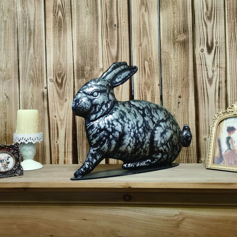 Statue de lapin en acier inoxydable