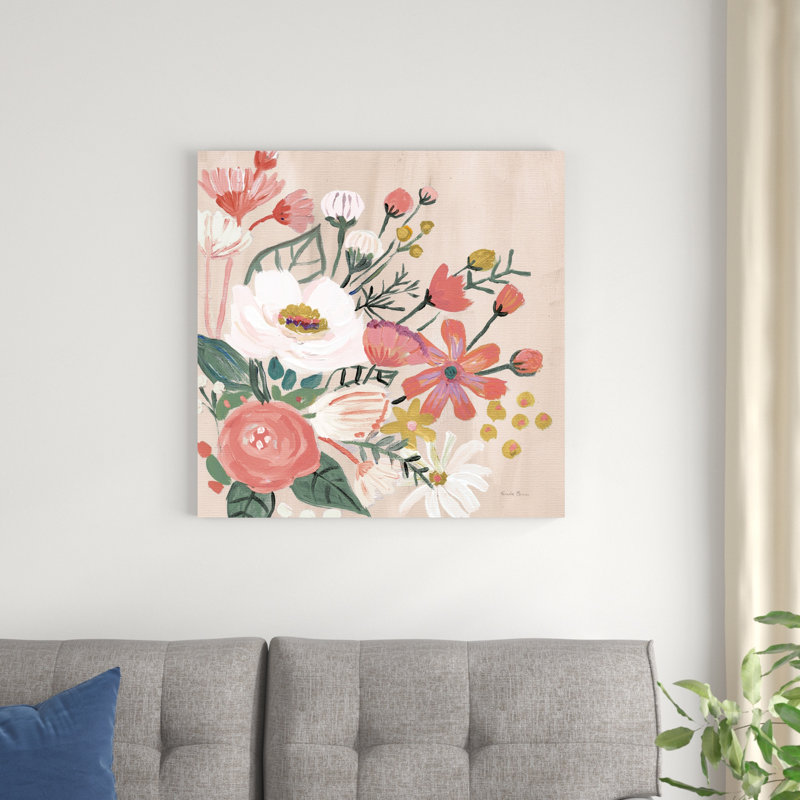 Rétro floral II moderne, H 30 po x l 30 po x P 1,25 po