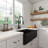 CASAINC Single Bowl Fireclay Farmhouse Kitchen Sink With Faucet Included-101121608