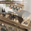 Buffet avec porte en verre 55,5 "avec rangement