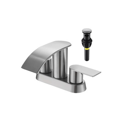 Centerset 2-handle Bathroom Faucet With Drain Assembly