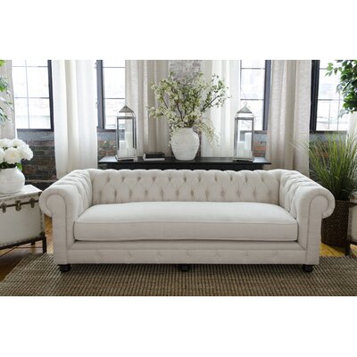 Fiske 97"" Rolled Arm Chesterfield Sofa -  Darby Home Co, DRBC6009 32772211