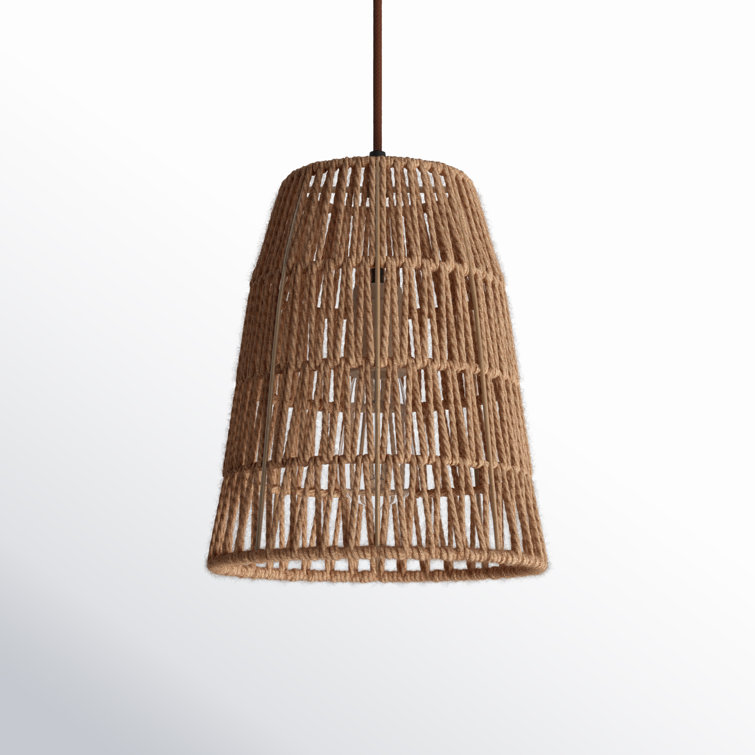Bloomsburg Single Light Rattan Plug-in Pendant
