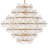 Rene 16-Light 29.5" Multi-Tier Chandelier w/ Textured Glass Discs