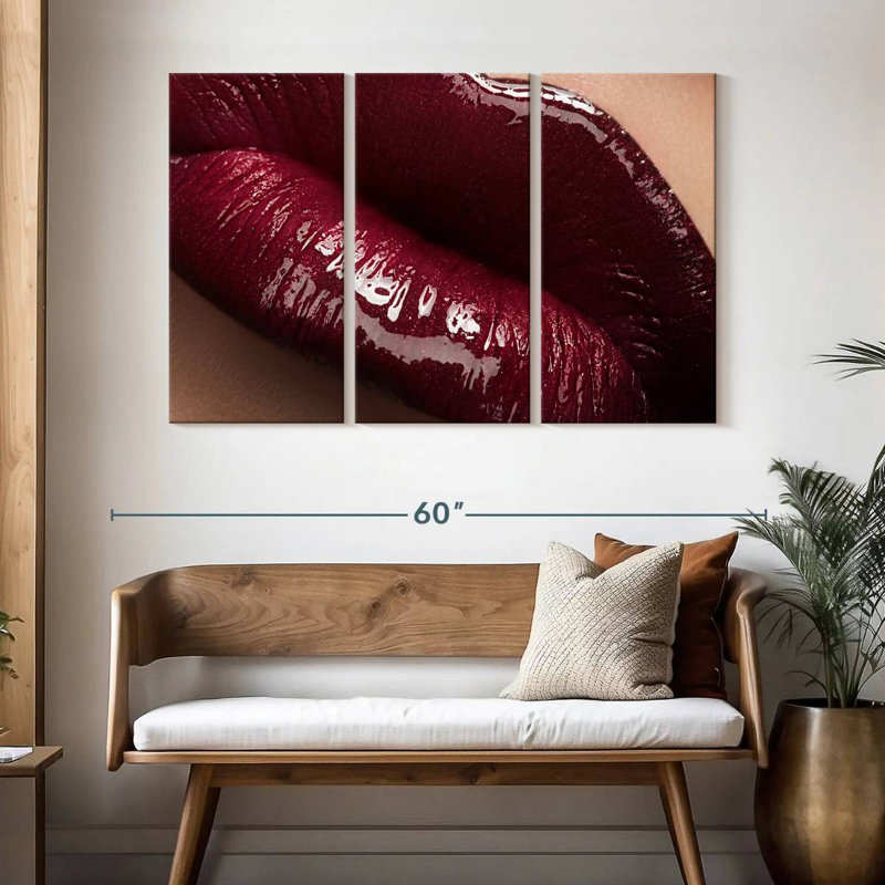 Shuttleworth Glossy Red Lips, 32" H x 50" W