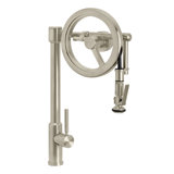 Endeavor Wheel Pulldown Faucet - Lever Sprayer