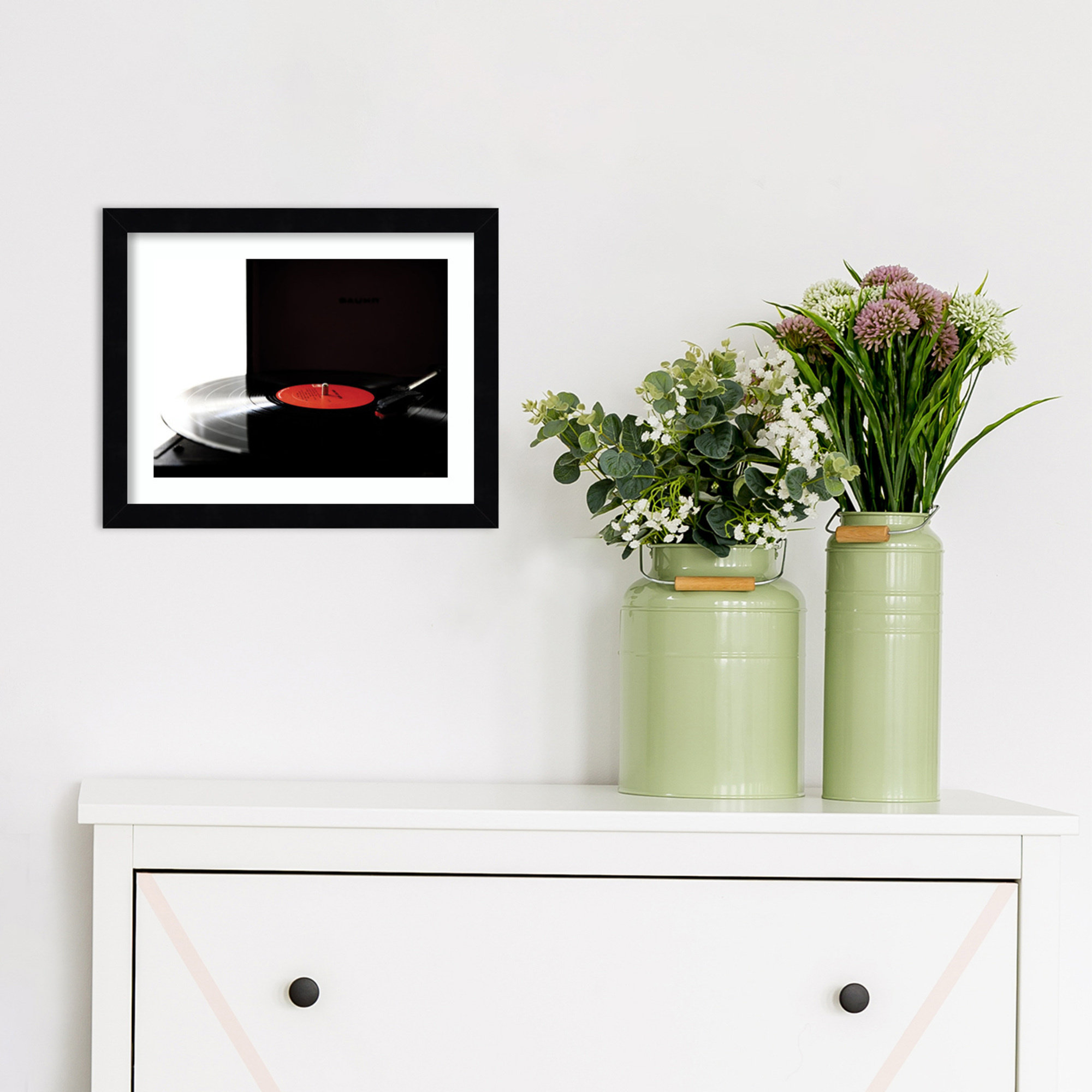 Spin by Alicia Abla, 10.75" H x 13.25" W x 0.8" D, Black Framed