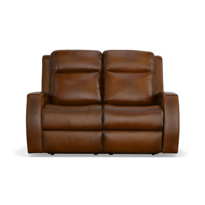 Mustang 60" Leather Power Reclining Loveseat
