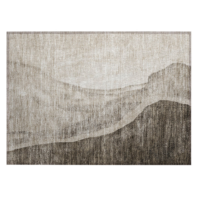 Chenae Washable Abstract Indoor / Outdoor Rug