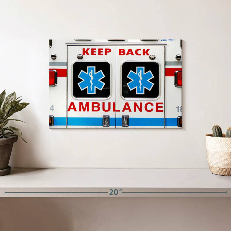 Panneau d'avertissement de distance Mehar Ambulance, H 8 po x l 12 po