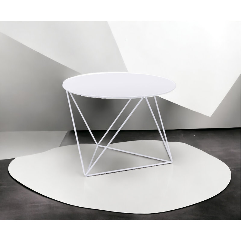 Table d'appoint Epidia, White, Blanc