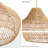 Kloe Rattan Pendant Light - Natural Dome 1-Light Polished Handwoven Dimmable Light Fixture For Kitchen Island, Kitchen, Dining Room, Living Room, Bedroom or Hallway in Modern, Farmhouse & Boho Style-75085737-75085783