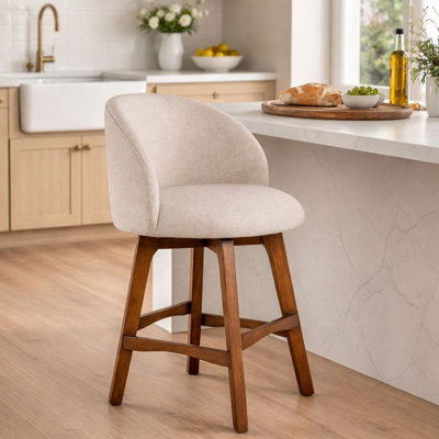 Garet Swivel - Rustic Natural Finish