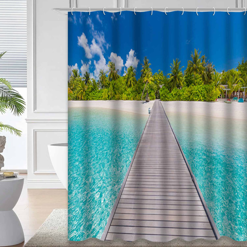 «Beautiful Beach Water», destination estivale, jetée avec 12 crochets, L 72 po x l 72 po