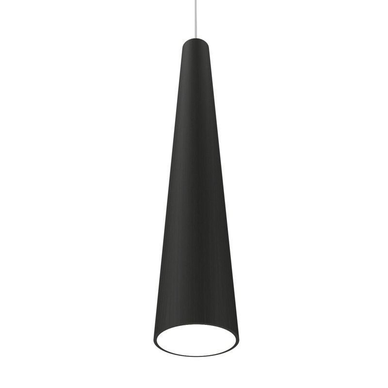 Cônico 1 - Light Pendant, Charcoal, Charcoal, 19.69" H x 4.33" W x 4.33" D
