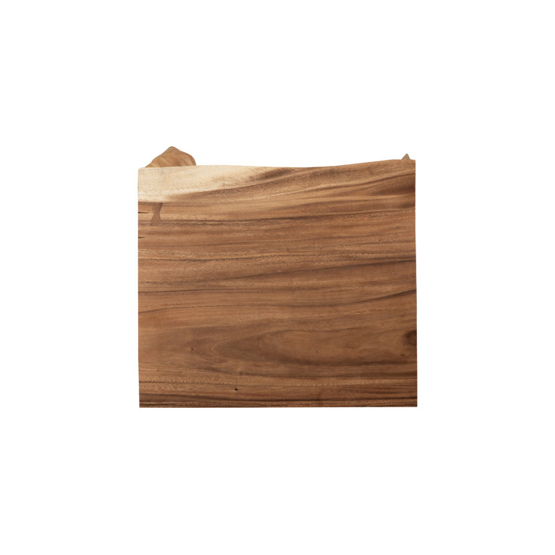 Contemporary Waterfall Solid Wood Rectangular End Table
