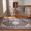 Tapis Poplar2 traditionnel à médaillon délavé, style persan, gris ivoire et beige, lavable à la machine, antidérapant, à poils courts, pour l'intérieur et l'extérieur, adapté aux animaux domestiques, idéal pour le salon, la chambre, la salle à manger, l'entrée, le couloir ou le bureau.-1247353517