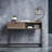 Galeno Rustic Oak And Black Finished Legs Writing Desk, Combining Industrial Style With Ample Storage And Durability