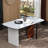 Luxury Dining Table Sintered Stone Tabletop Island Table 4-6 Seats For Home Office