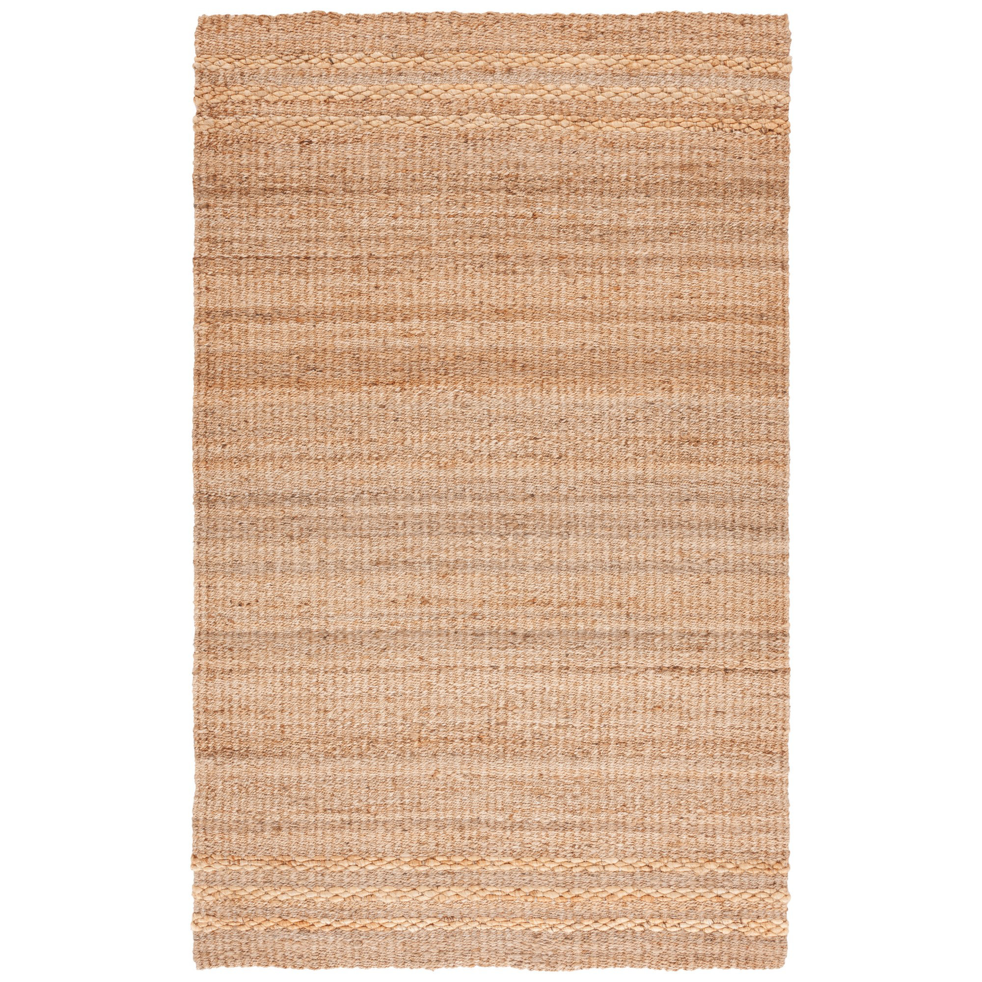 View of Dovecove Vernal Natural Fiber Flat Weave Jute Pile Striped Rug | Wayfair