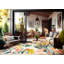 Alyeska Floral Vinyl Machine Printed Area Rug-1834753552