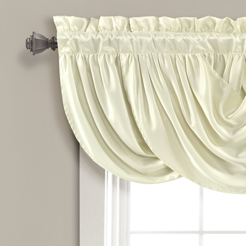 Ivory Polyester Rod Pocket Window Valance
