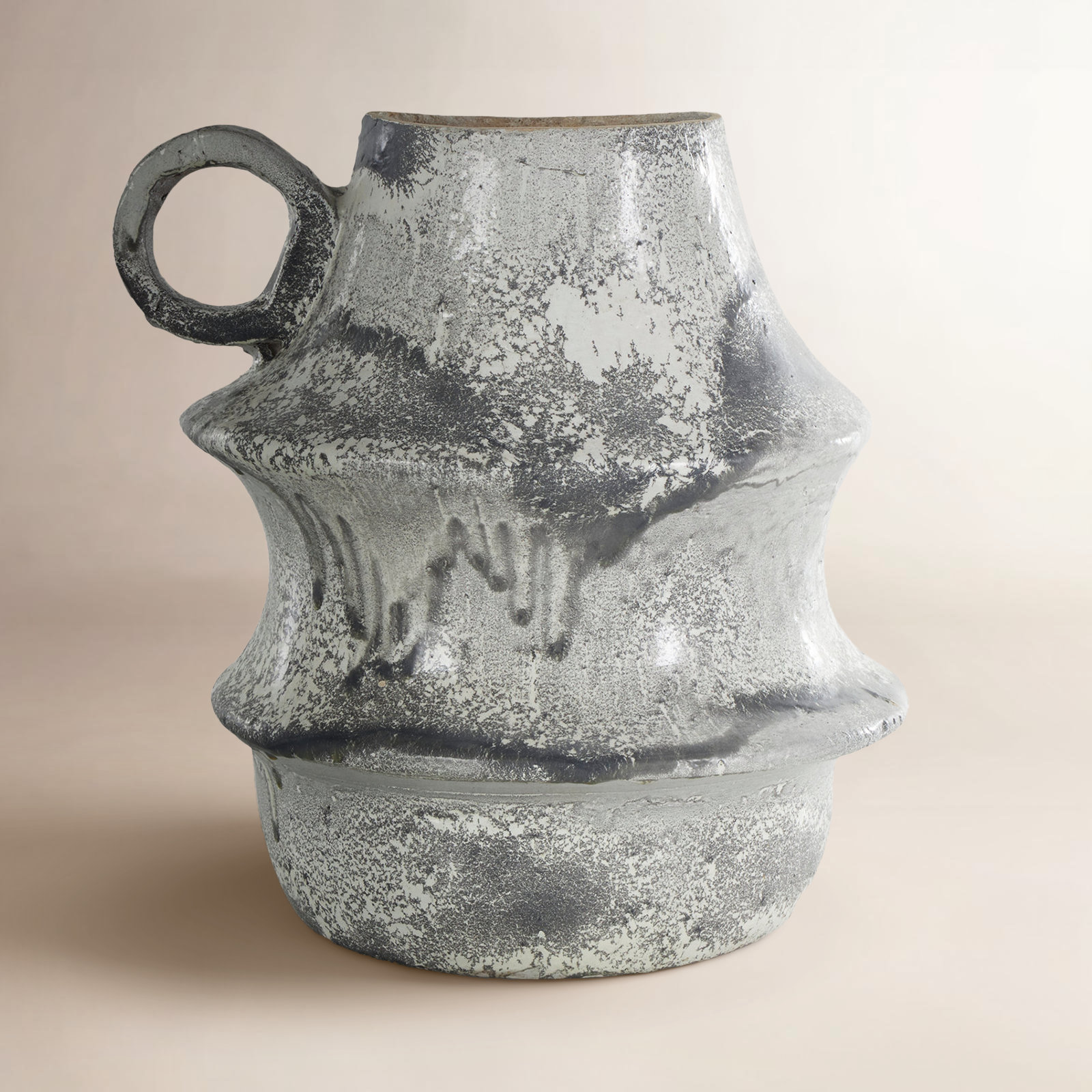 Kimona Paper Mache Table Vase, 14.65" H x 11.85" W x 11.35