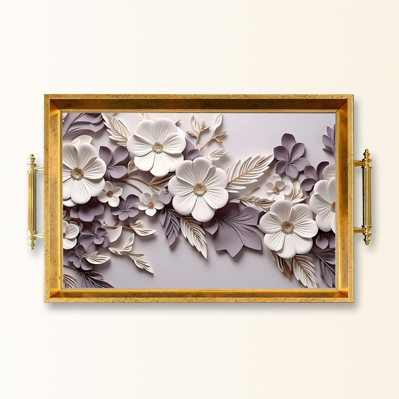 Elegant Glass Tray, 19.7 x 11.4 x 1.4 inches | 100% Durable Glass Construction | Easy to Clean with Damp Cloth | Ideal for Serving, Decorative Display, and Organizing | Stylish Addition to Home Décor