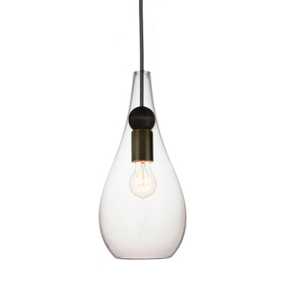 Luminaire suspendu en forme de larme à 1 lumière Earth