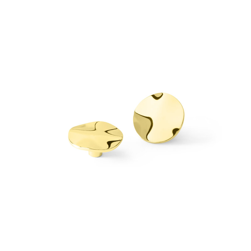Ripple Hardware Knob, Gold, 1.75" / Small