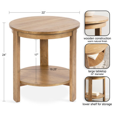 Tiered Round Living Room Side Table