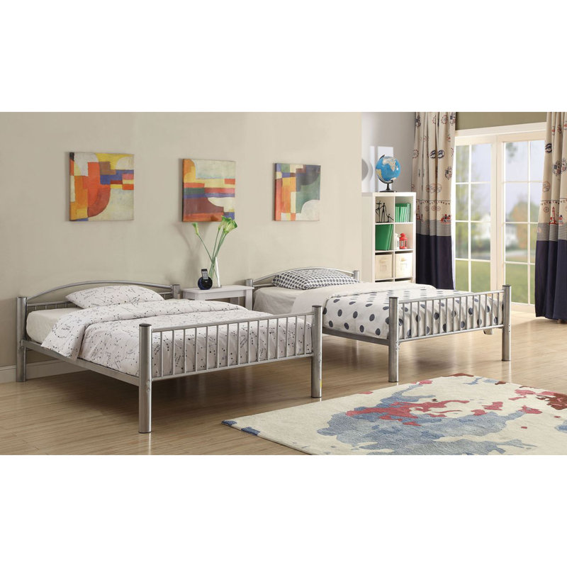 Youngstown Kids Bunk Bed, Silver, Full