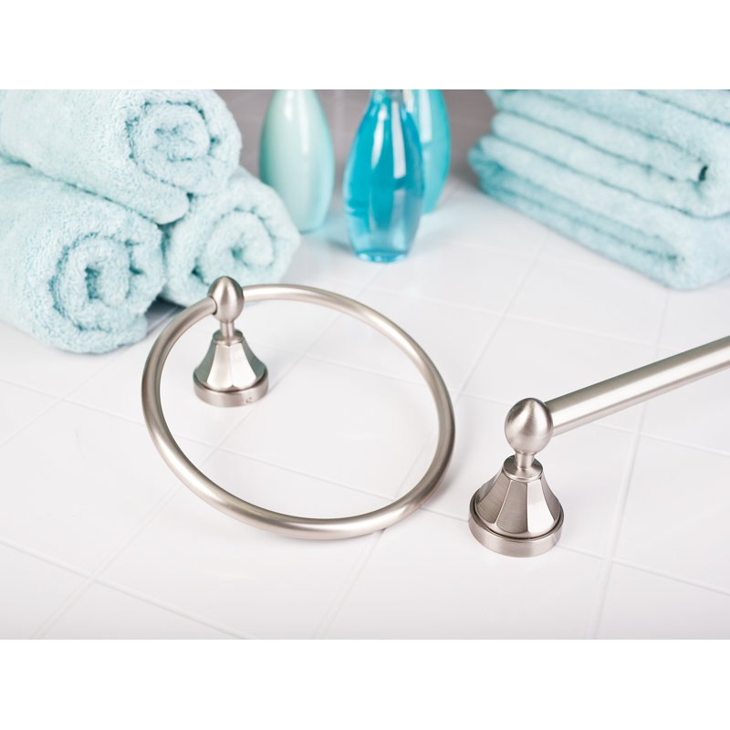 Newbury Towel Ring, Satin Nickel