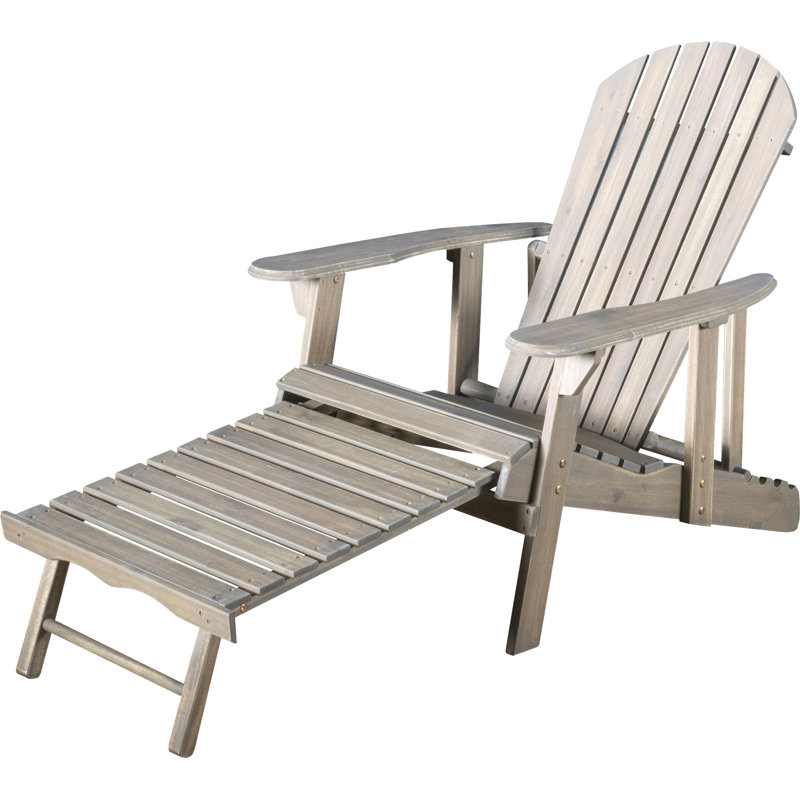 Chaise Adirondack en bois massif Pepe, Gris