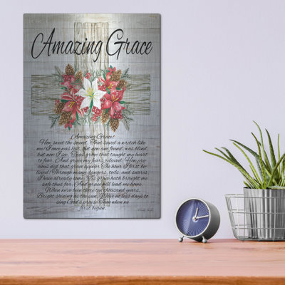 " Amazing Grace Christmas Cross " Print
