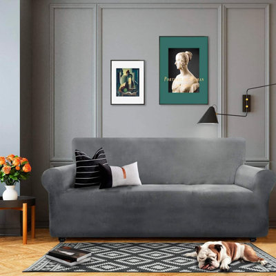 Polyester Box Cushion Sofa Slipcover