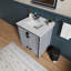 Dark Grey Bath Vanity 30 In. W X 22 In. D, With Cultured Marble Top