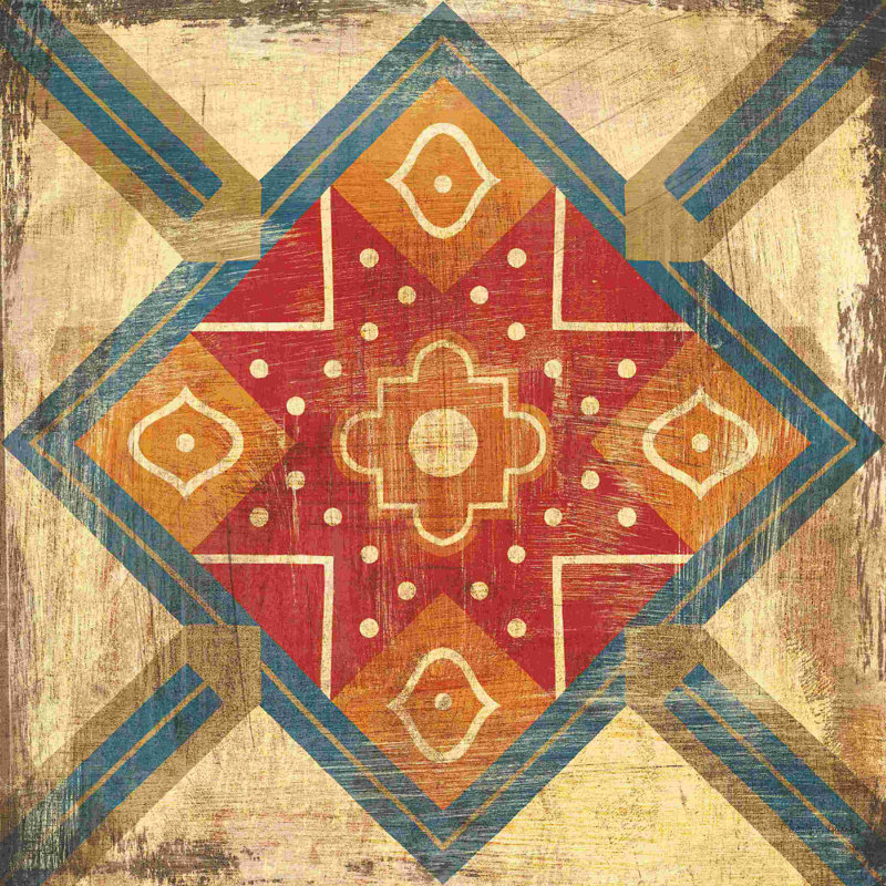 «Moroccan Tiles IX» par Cleonique Hilsaca, impression sur toile tendue, H 12 po x l 12 po, Toile tendue, Non