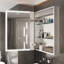 Meixner Framed Medicine Cabinet with LED Mirror and 3 Adjustable Shelves-2058632270