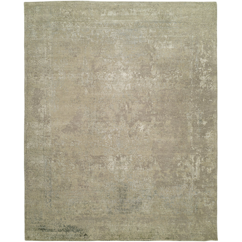 Hand Knotted Area Rug, Rectangle 3' x 5'
