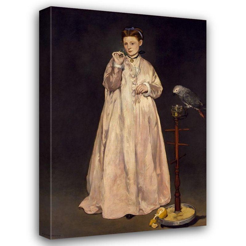 Art sur toile tendu avec Lark Manor ™ Manet, Édredon: Young Lady in 1866, H 18 po x l 13 po