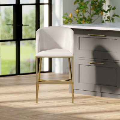 Tabouret de bar élégant et moderne avec dossier à baril
