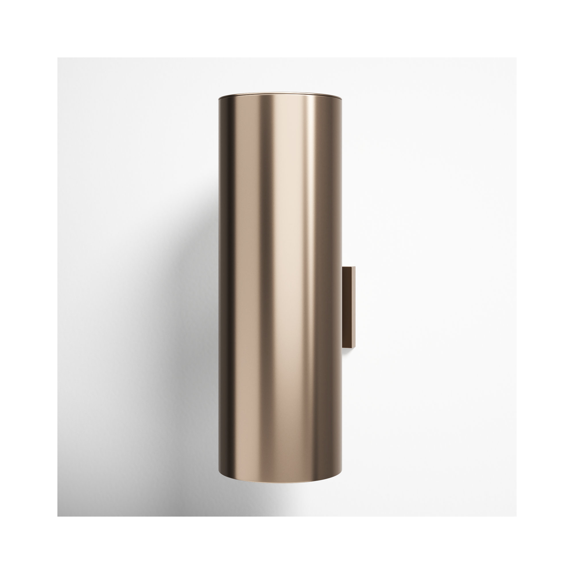 Dylan Cylinder Outdoor Aluminum LED Wall Light, 18.25" H x 6" W x 6" D, Bronze