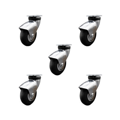 Hooded Neoprene Rubber Top Plate Casters