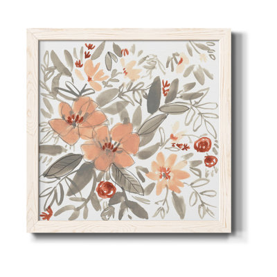 " Peach & Rust Blooms I "