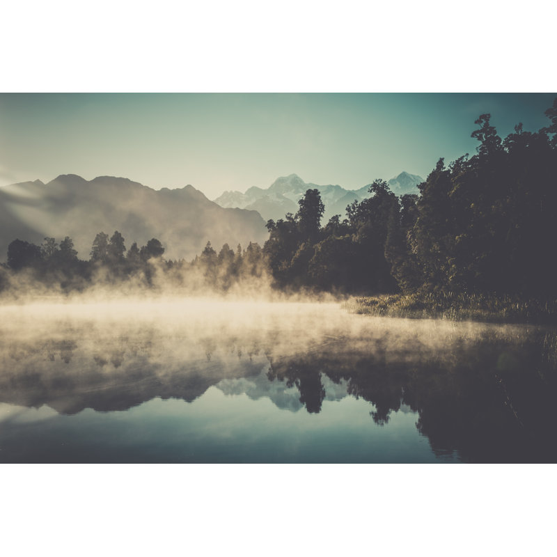 Lake Matheson Nature Panorama by Onfokus - Wrapped Canvas Print, 61cm H x 91cm W